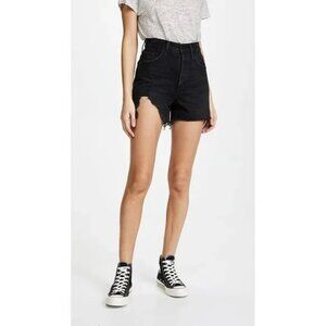 Agolde Dee Denim High Waisted Shorts In Seeker